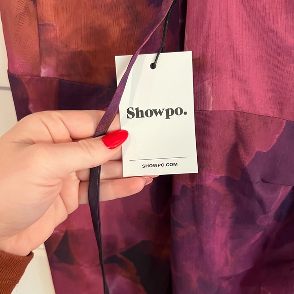 Purple/Orange Asymmetrical Dress - Picture 4 of 4